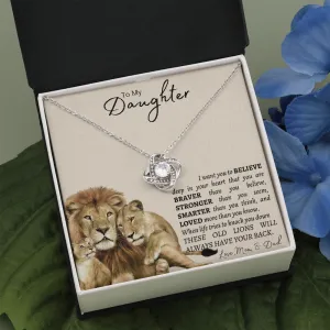 To My Daughter | Mom and Dad | Love Knot Necklace ❤️