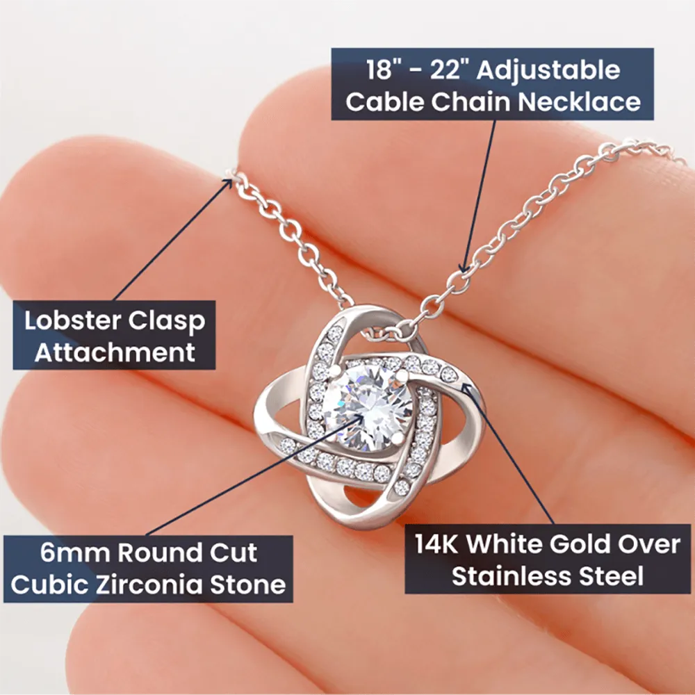 To My Granddaughter - The Gift of You | 14k White Gold Necklace with Message Card From Grandma | Personalized with Jewelry Box | Best Gifts for Granddaughters