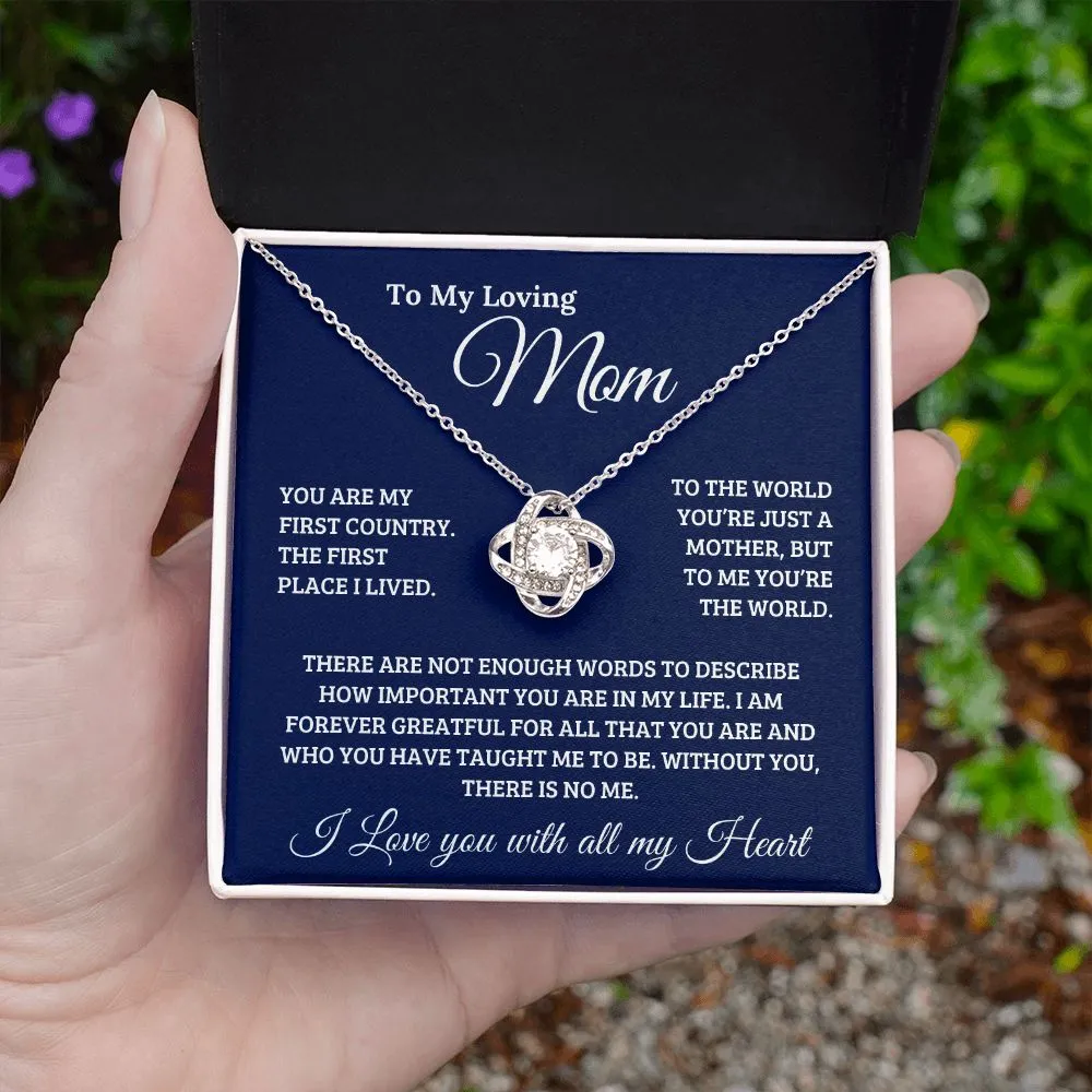To My Loving Mom | Love Knot Necklace ❤️