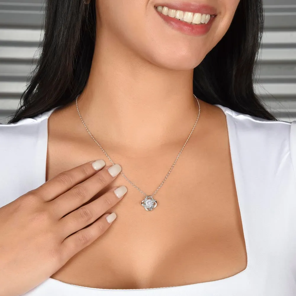 To My Soulmate - We are a Team - Love Knot Necklace SM502