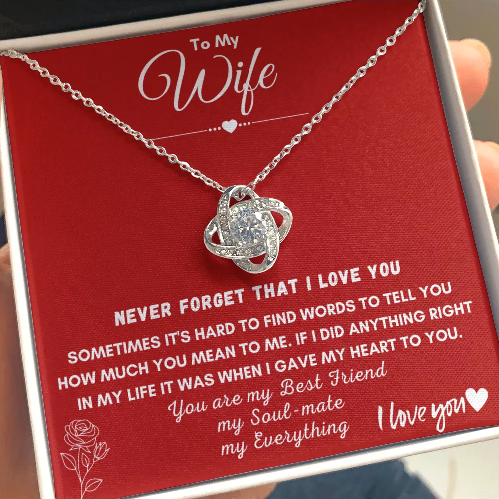 To My Wife | Love Knot Necklace ❤️