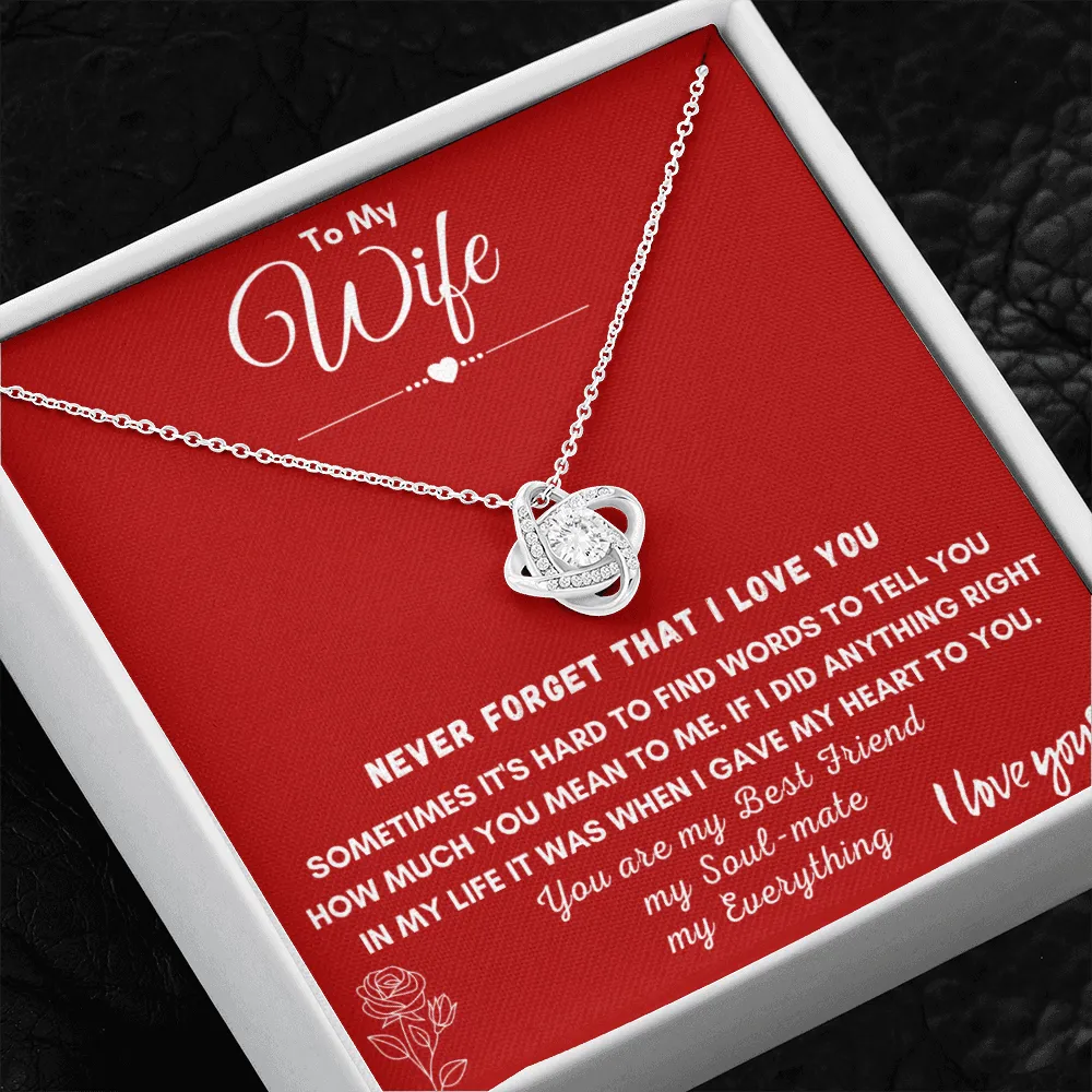 To My Wife | Love Knot Necklace ❤️