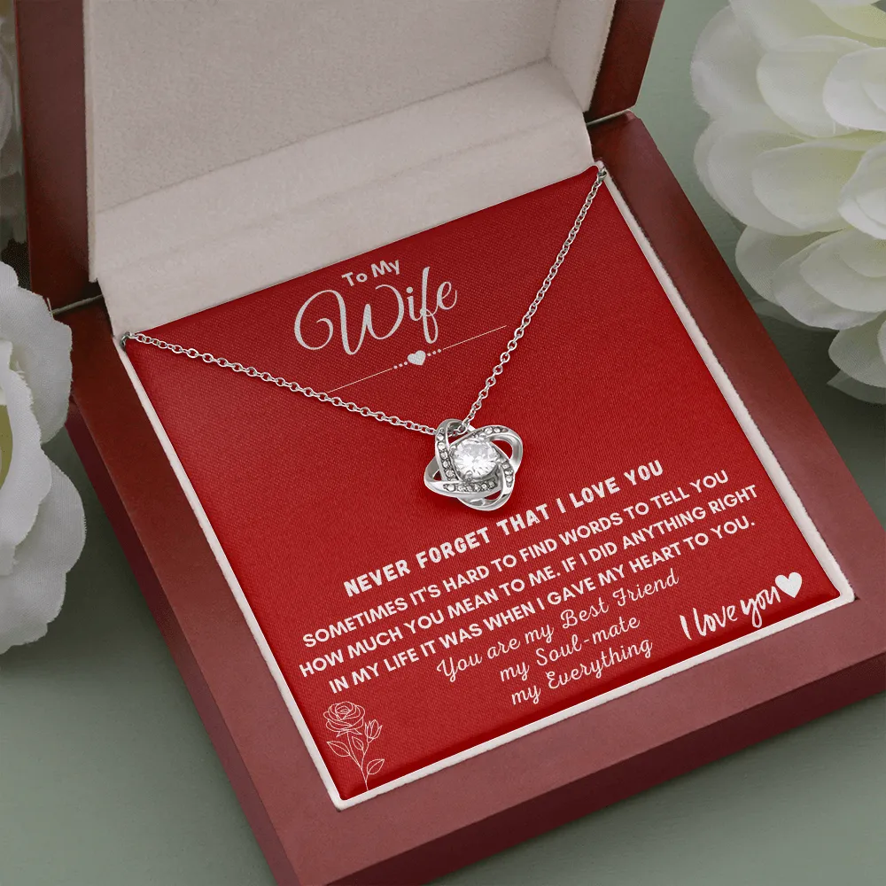 To My Wife | Love Knot Necklace ❤️