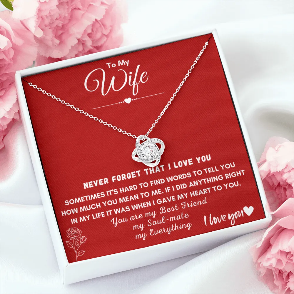 To My Wife | Love Knot Necklace ❤️
