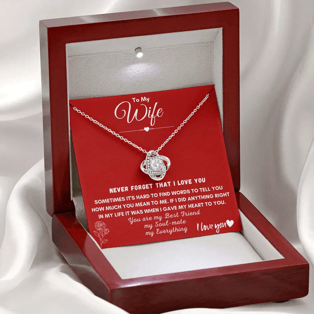 To My Wife | Love Knot Necklace ❤️