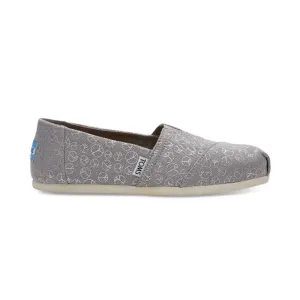 Toms Classic Shoes - Silver Glimmer or Peace Foil - Youth Sizes