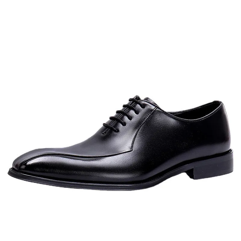 Top Layer Cowhide Men's Leather Shoes Men's Genuine Leather Formal Men's Shoes Pointed Toe Square Toe Oxford Shoes89256