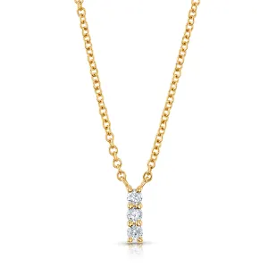 TRIO DIAMOND DROP NECKLACE, 14kt Gold