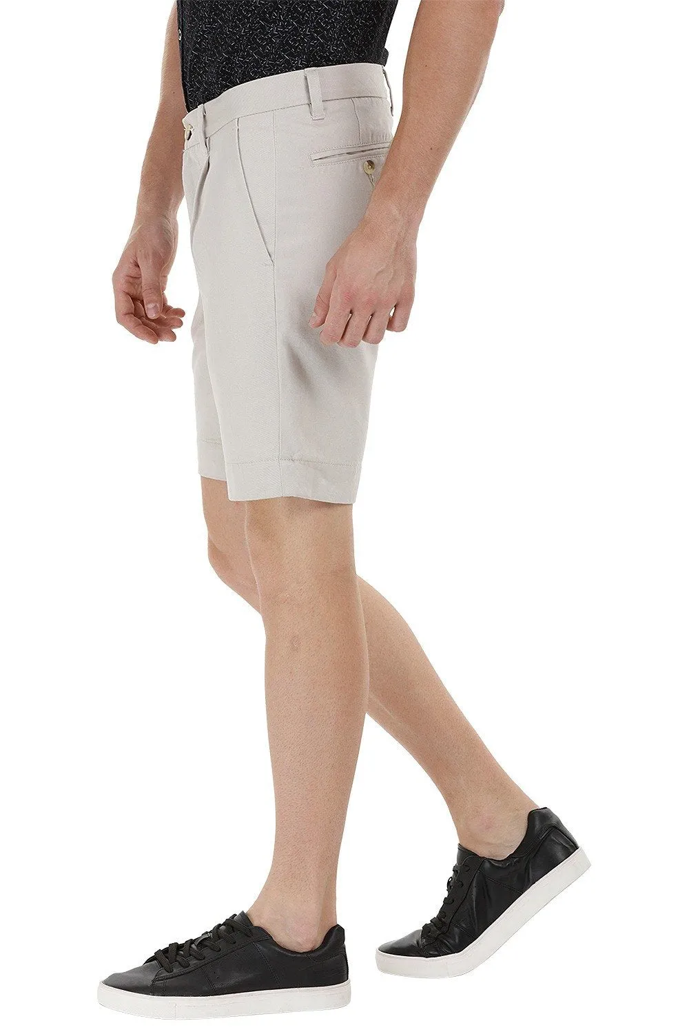 Twill Beige Chino Shorts