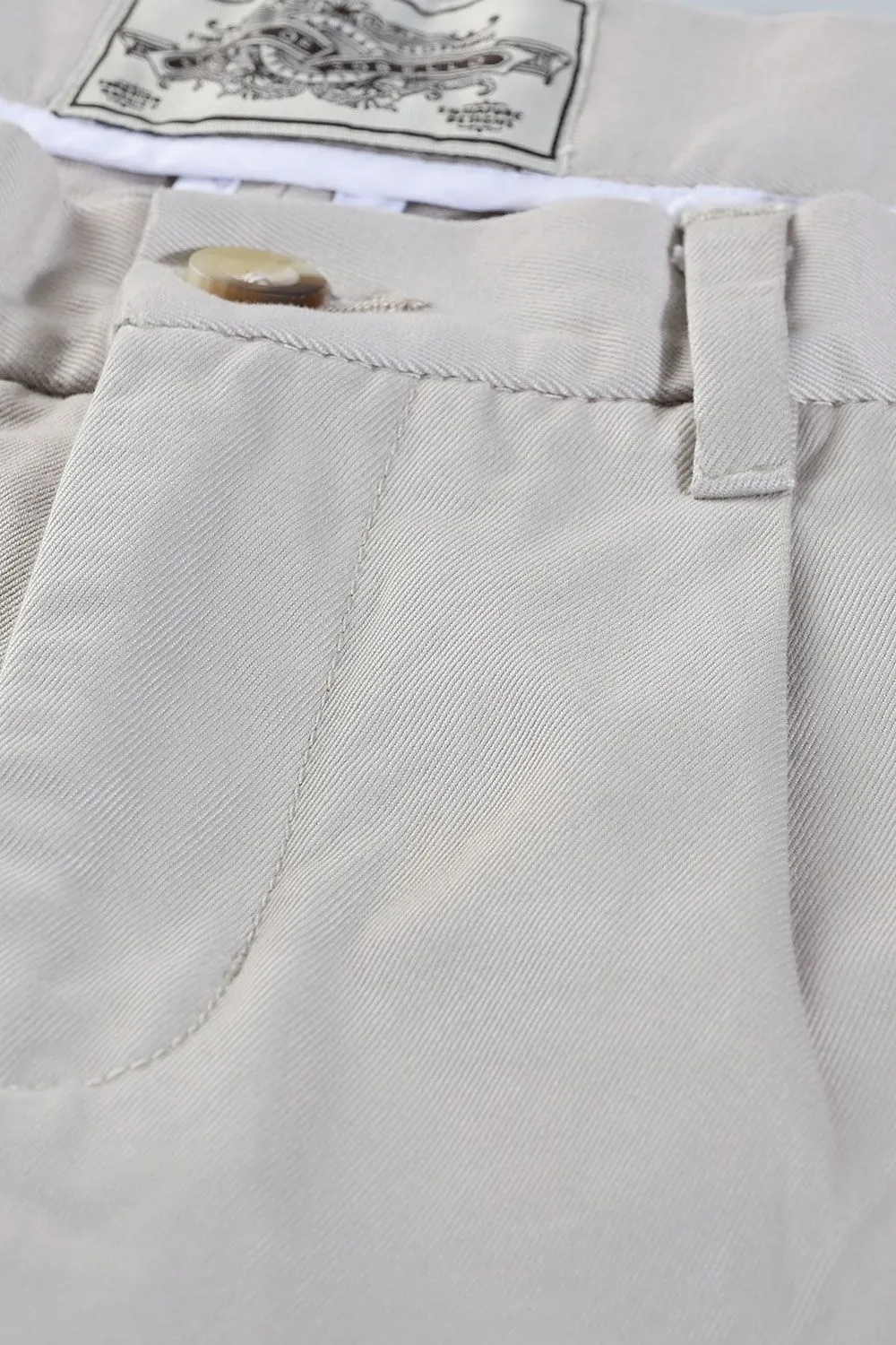 Twill Beige Chino Shorts