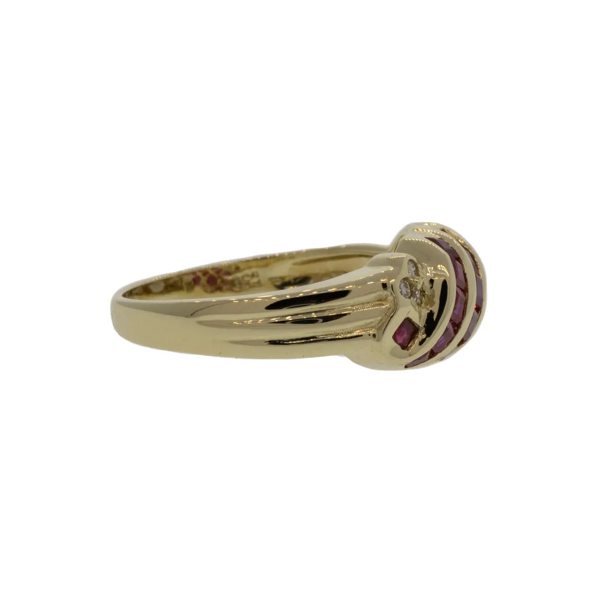 Twisted Ruby Cocktail Ring