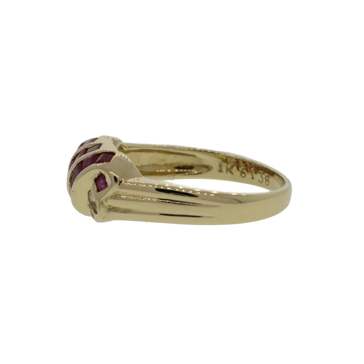 Twisted Ruby Cocktail Ring