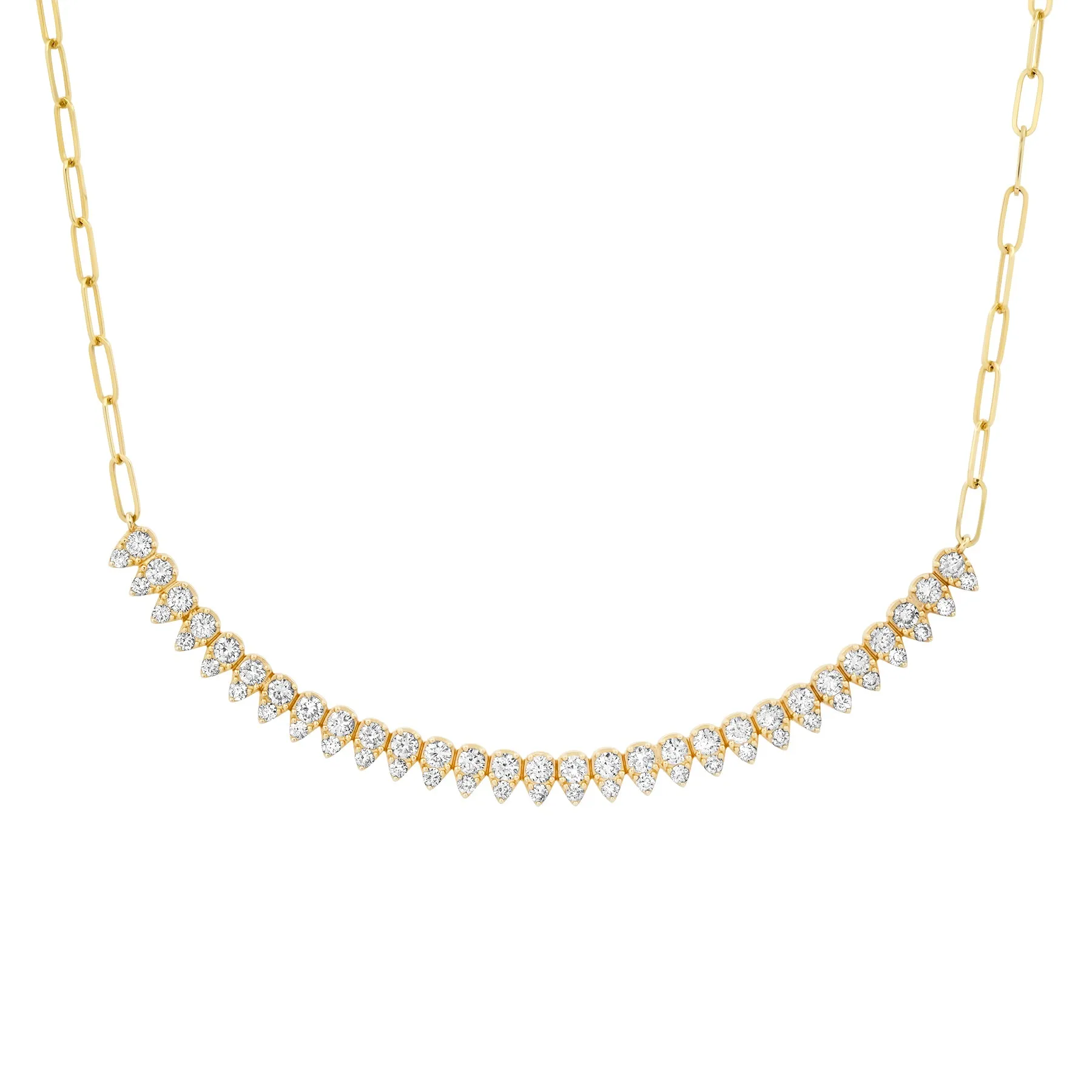 UPSIDE DOWN RAINDROPS NECKLACE, 14kt GOLD