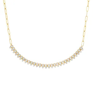 UPSIDE DOWN RAINDROPS NECKLACE, 14kt GOLD
