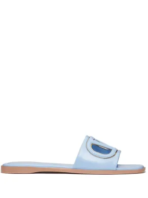 Valentino Garavani VLogo cut-out leather slides