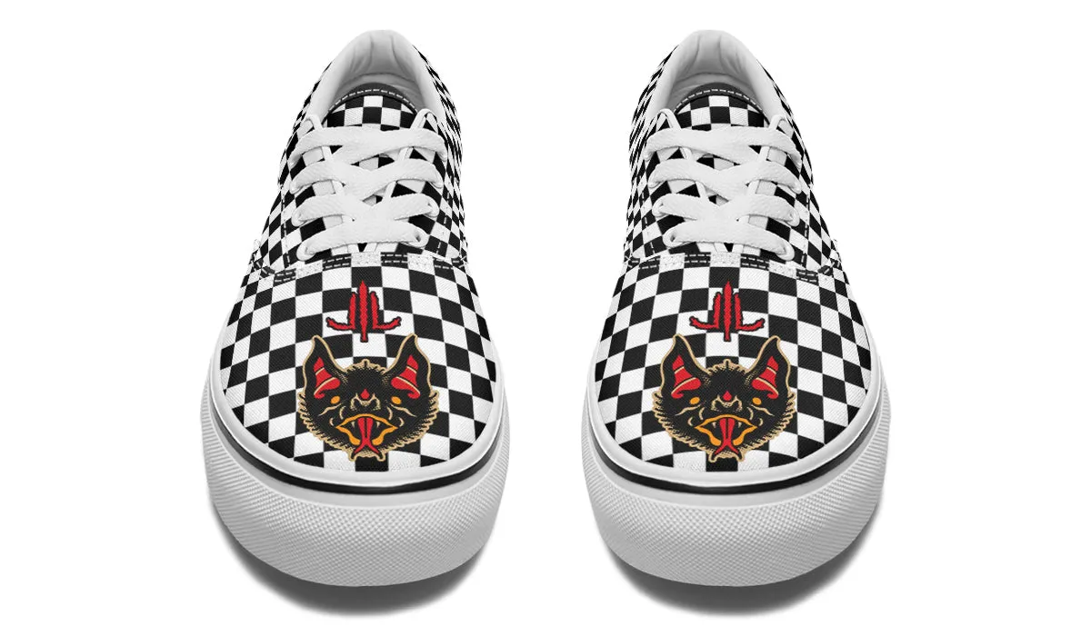 Vampire Bat Checkered Classic Shoes