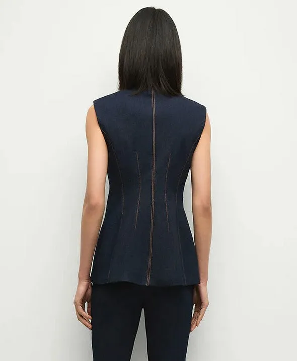 Veronica Beard Jessup Vest - Dark Oxford