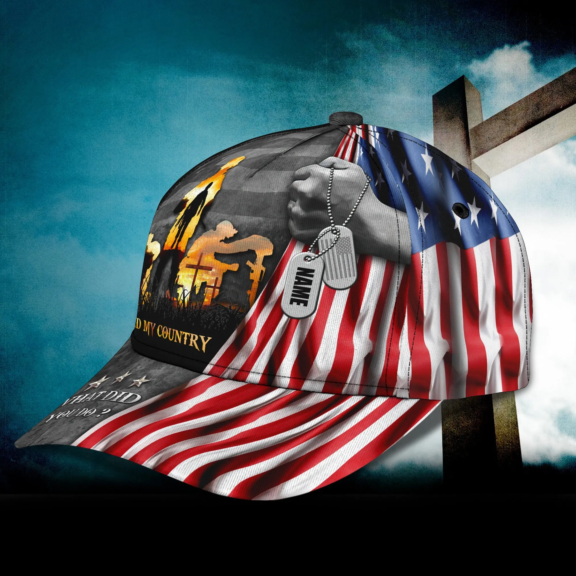 Veteran 3d - Personalized Name Cap - Htl