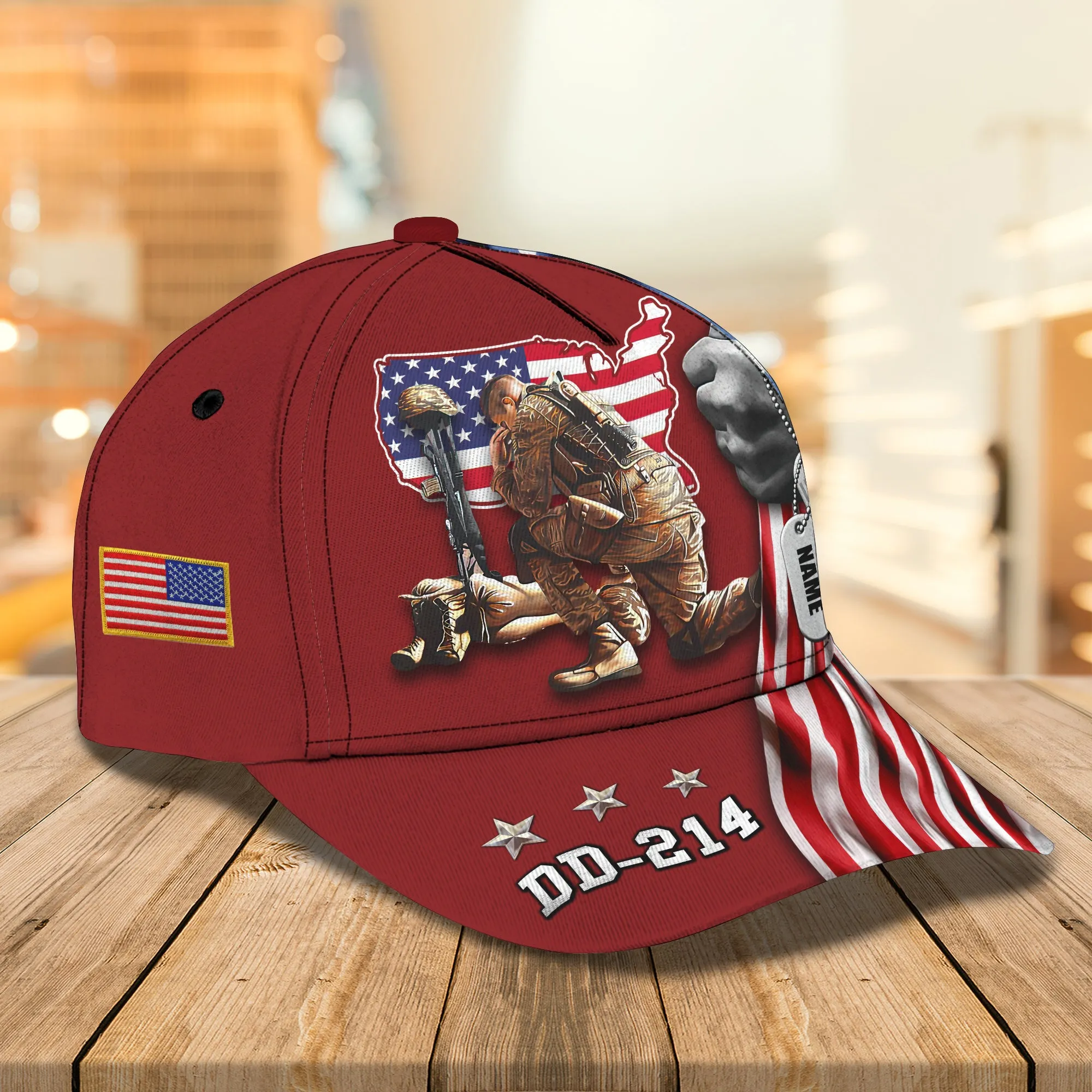 Veteran - DD214 - Personalized Name Cap 14 - Nvc97