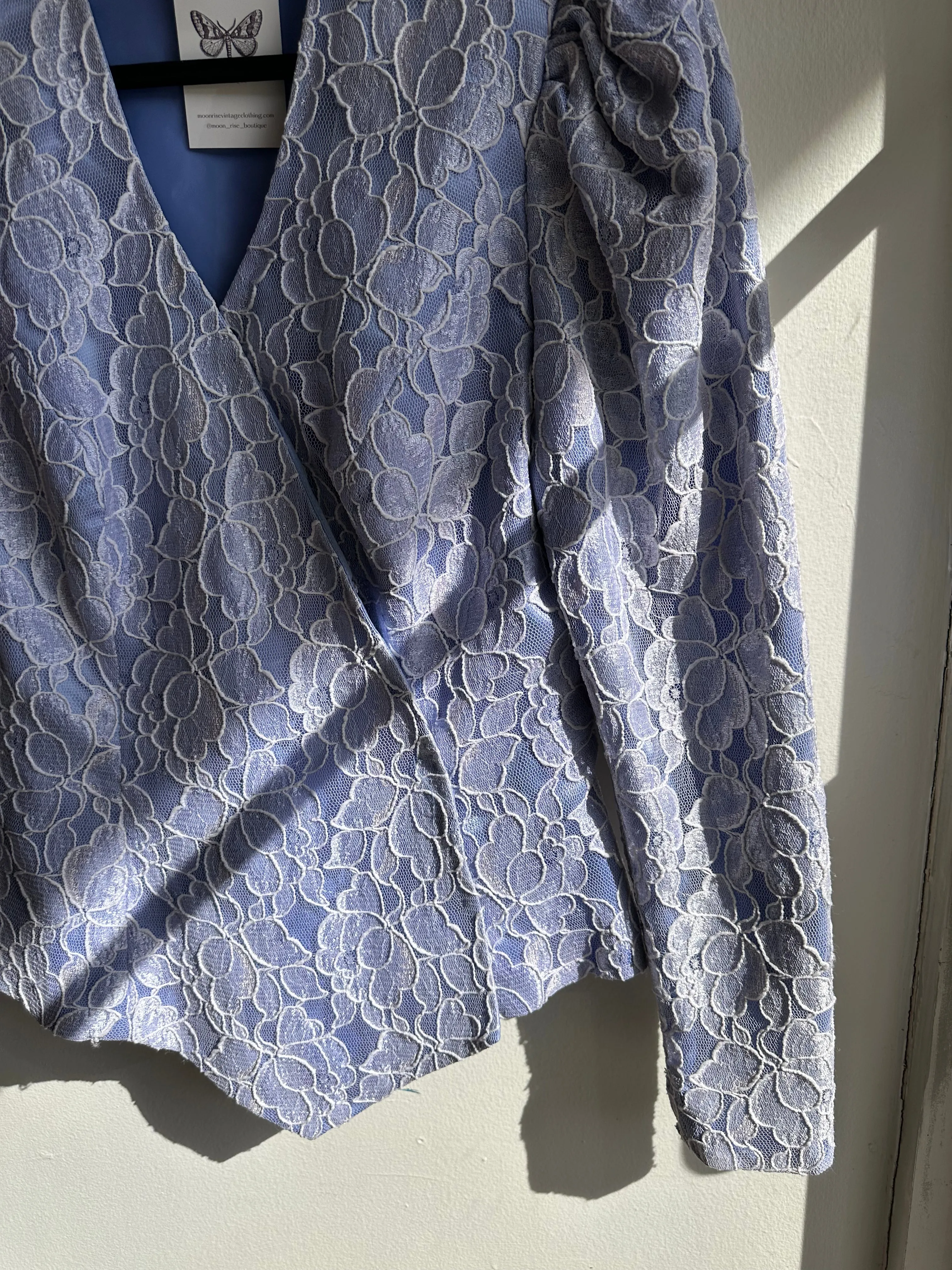 Vintage 1980s Purple Lace Blazer | Size Medium
