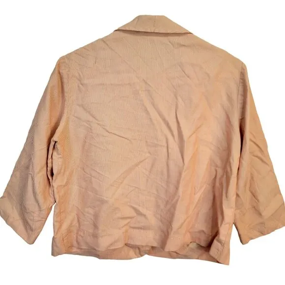 Vintage 60s Suit Set Women 8 Medium Blazer Jacket Skirt Straight Pants Spring M