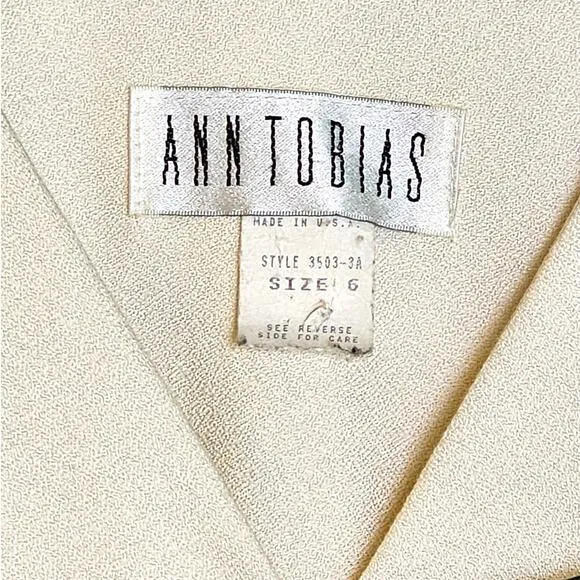 Vintage Ann Tobias Ivory White &amp; Black Bow Blazer Jacket