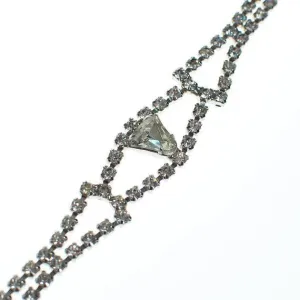 Vintage Art Deco Rhinestone Diamond Look Bracelet