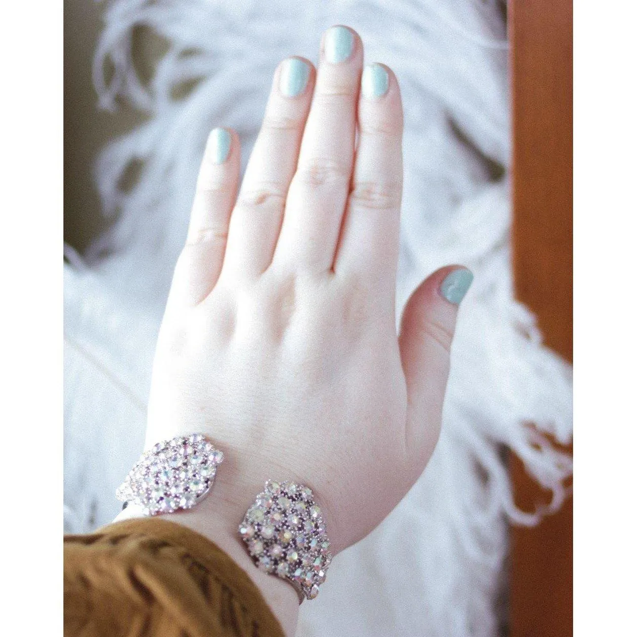 Vintage Aurora Borealis Clamper Bracelet