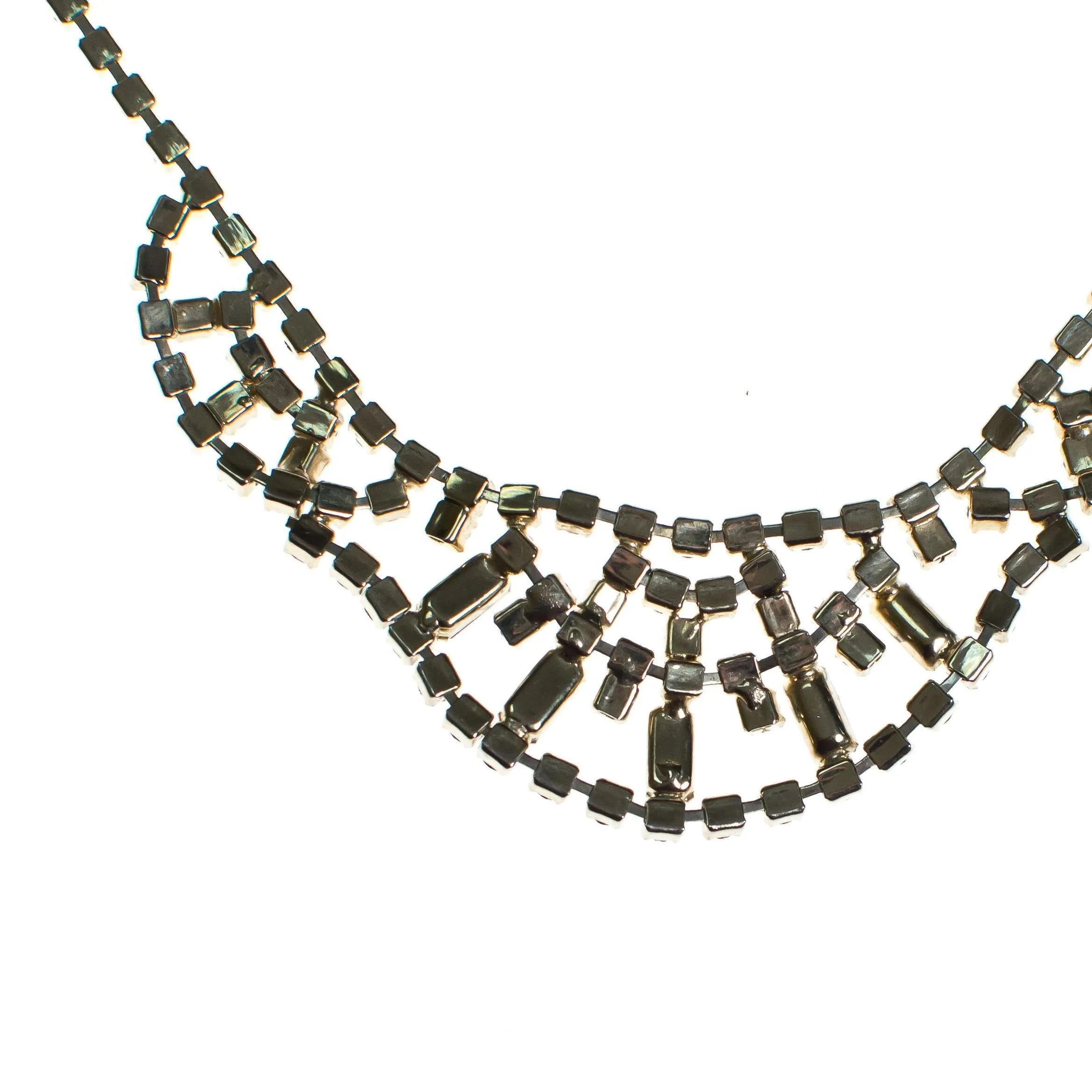 Vintage Aurora Borealis Iridescent Crystal Necklace