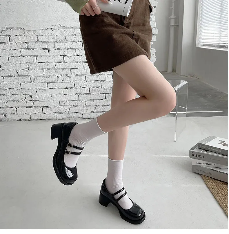 VINTAGE BLACK LEATHER SHOES YC82840