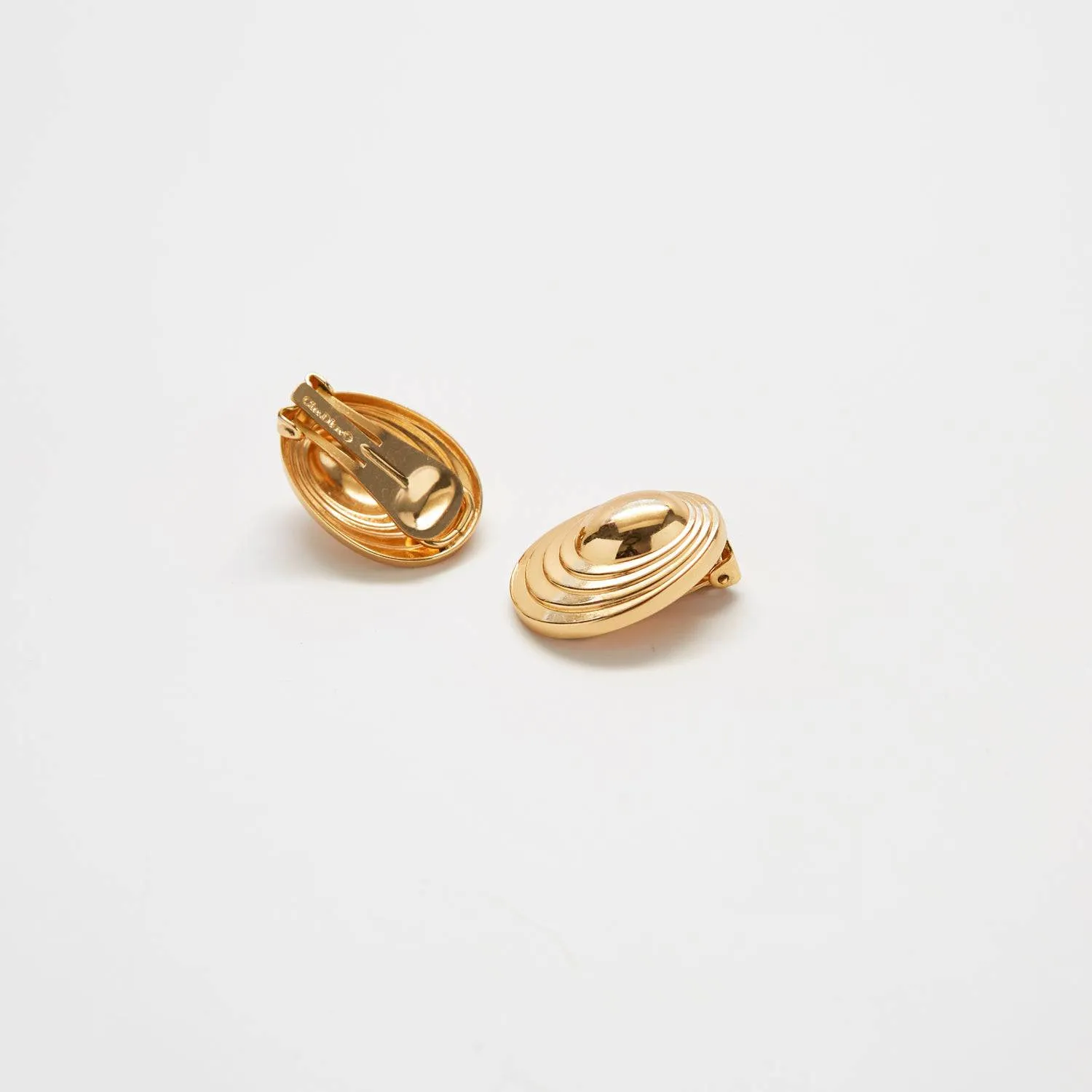 Vintage Christian Dior Oval Clip-on Earrings