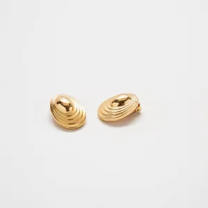 Vintage Christian Dior Oval Clip-on Earrings