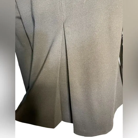 Vintage Coldwater Creek Blazer Career Formal Big Wood Buttons Stretch Top Gray