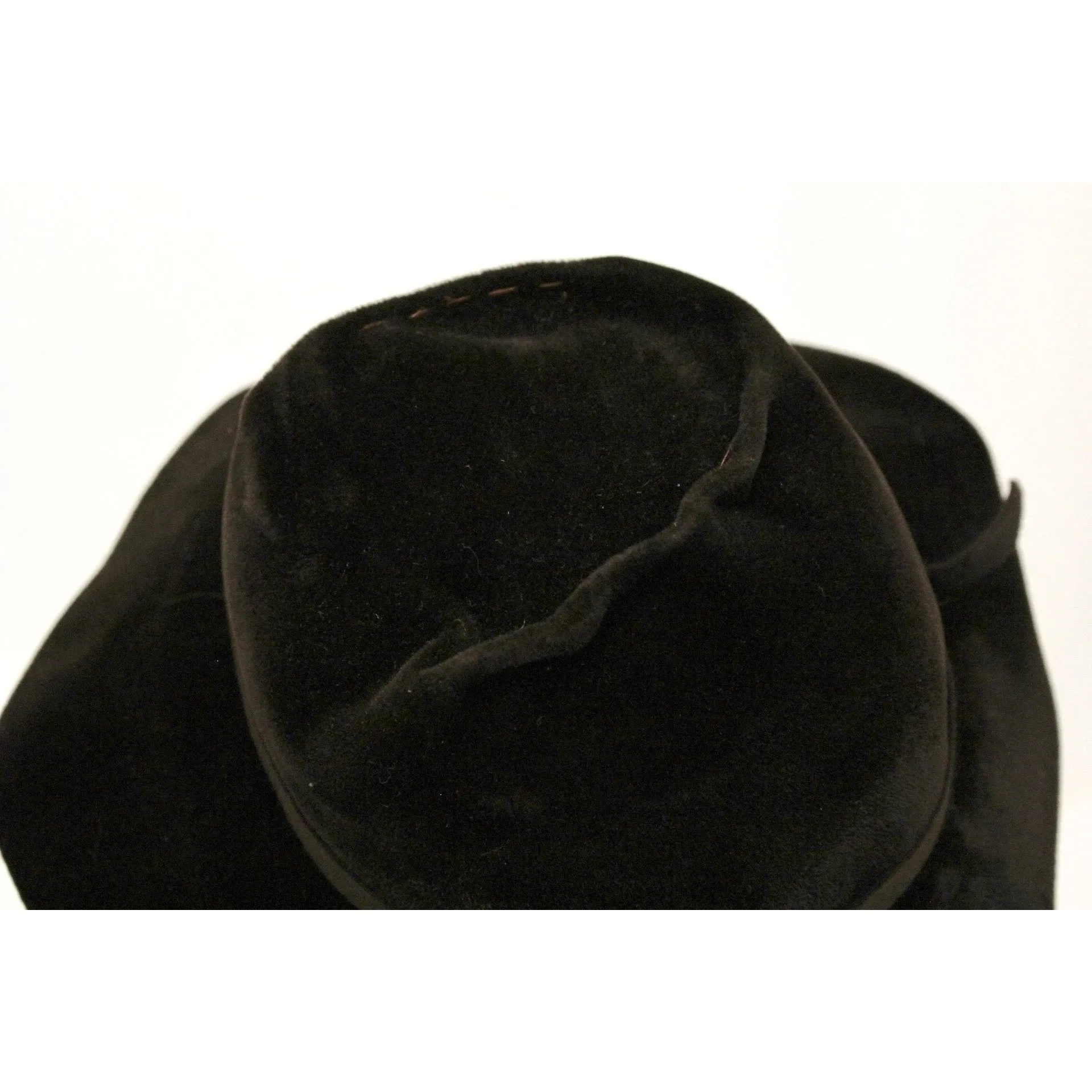 Vintage Dobbs Fedora Deep Brown Womens 1940s Casablanca 7 1/4