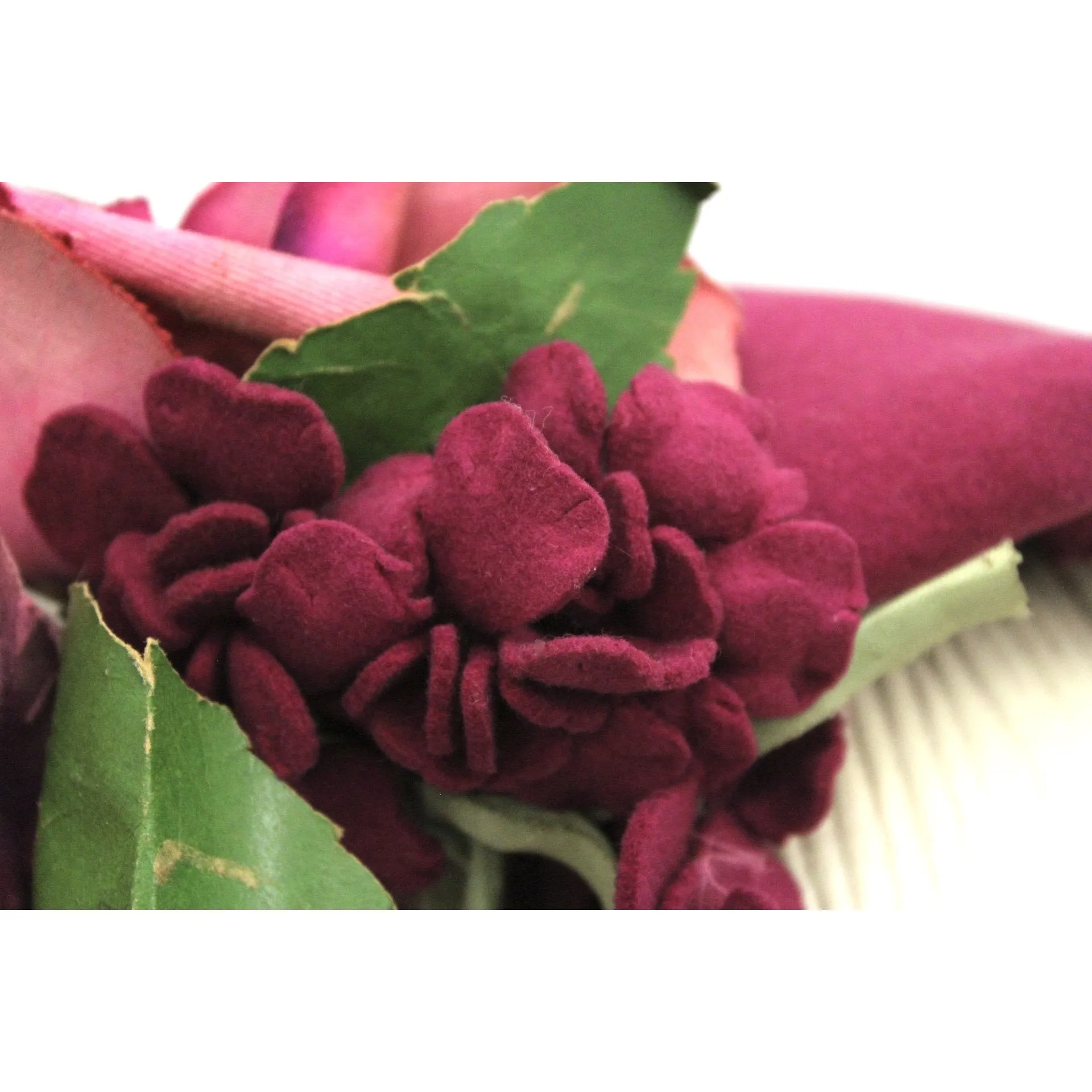 Vintage Doll Hat Miniature Hat Doll Fascinator 1930s Dark Pink Big Flowers Womens  O/S