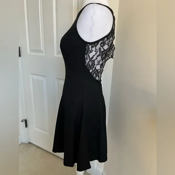 Vintage Jessica McClintock Gunne Sax 90s Y2K Black Lace Mini Dress Prom XS 0 00