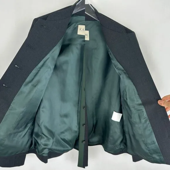 Vintage Kaiseralm Dark Grey and Green Blazer