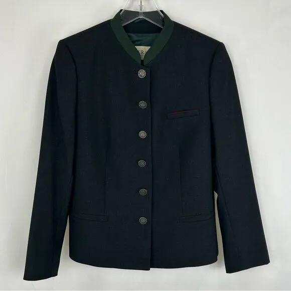 Vintage Kaiseralm Dark Grey and Green Blazer