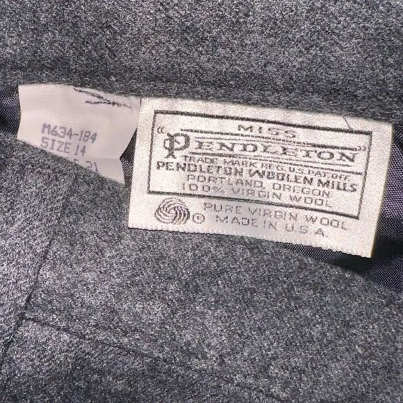 Vintage Miss Pendleton Gray Wool Skirt Women’s size 14