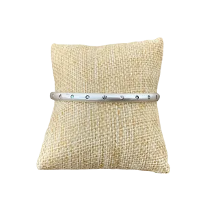 Vintage Silver Bangle with Crystals