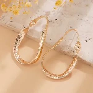 Vintage Twisted Irregular Hollow Circle Drop Earrings
