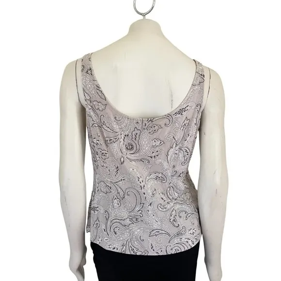 VTG ALEX EVENINGS Textured Mandarin Neck Glitter Knit Twinset SZ M