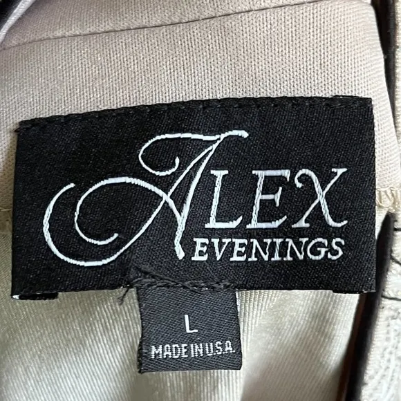 VTG ALEX EVENINGS Textured Mandarin Neck Glitter Knit Twinset SZ M