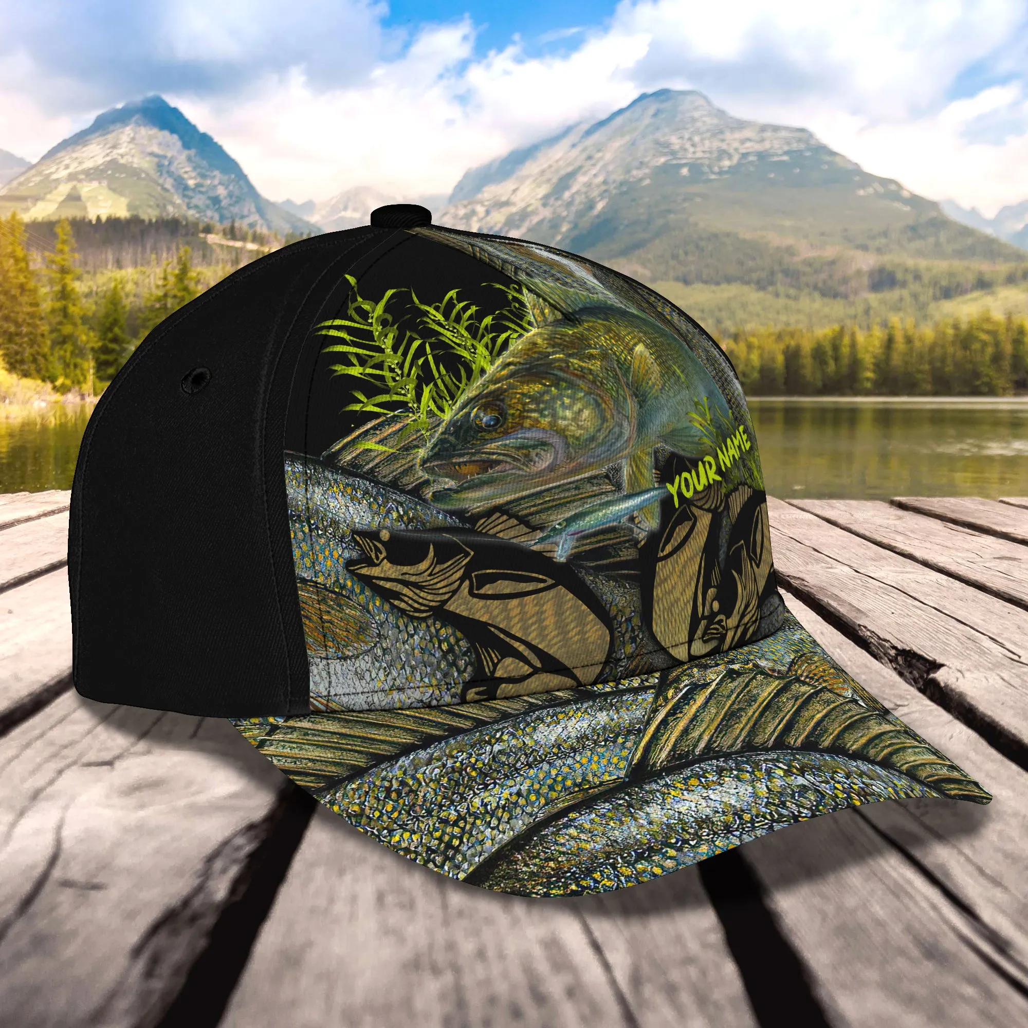 Walleye Fishing - Personalized Name Cap 25 - Lta98