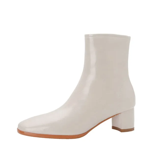 Warm Wool Ankle Boots for Women Real Leather