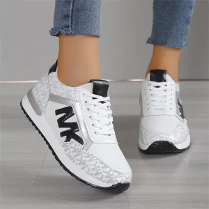 Wearable Lace Up Round Toe Comfort Athletic Shoes for Women