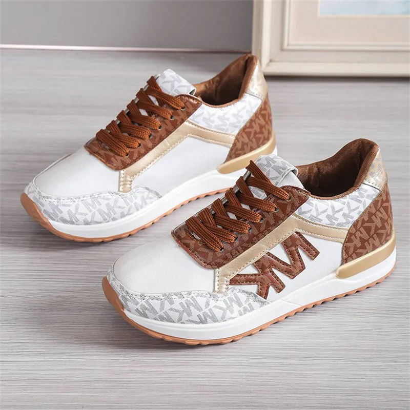 Wearable Lace Up Round Toe Comfort Athletic Shoes for Women