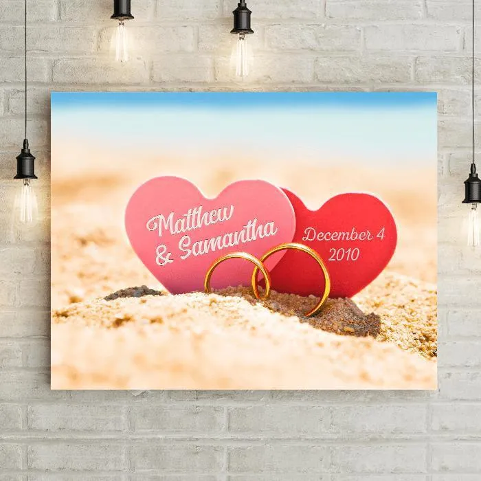 Wedding Love Personalized 24x16" Canvas