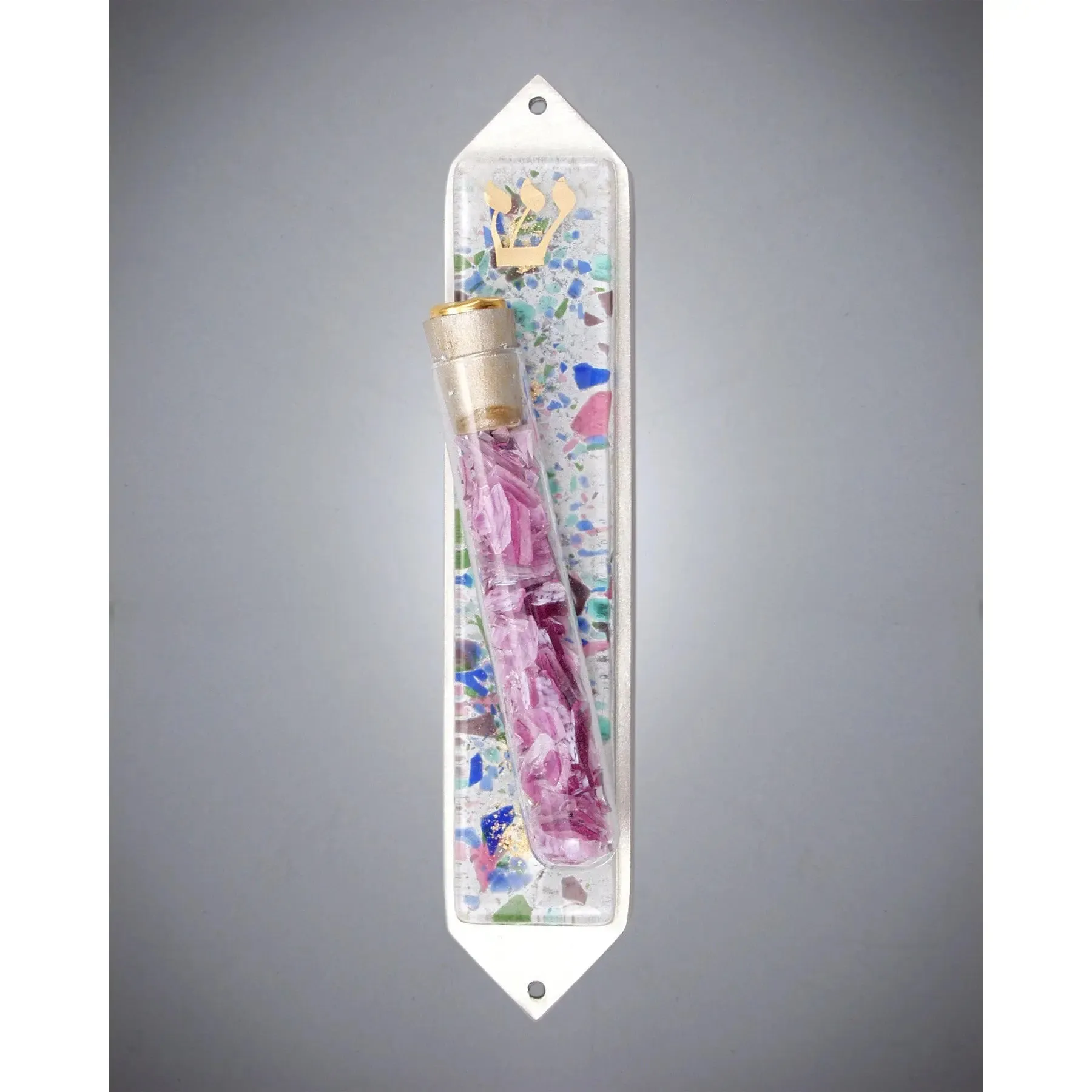 Wedding Mezuzot Fiesta with Shards JZIW by Beames Designs