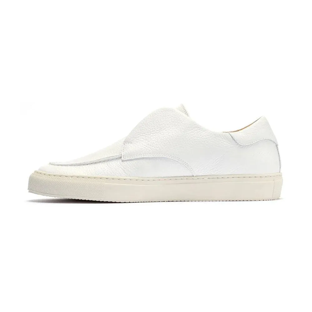 White Italian Leather Athena City Half Boots - Sneaker Shoes